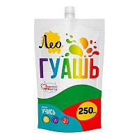 Гуашь 250мл Лео "Учись" LGD-250 (614) зелёная группа 2 дой-пак с штуцером