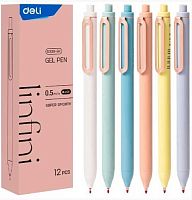 Ручка гелевая авт. DELI EG338-BK (2053154) чёрная,0,5мм