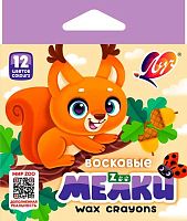 Мелки восковые 12цв. ЛУЧ "Зоопарк" 12С 865-08 шестигр.,8*90