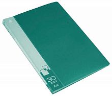 Папка с вкладышами/ 30 Бюрократ А4 BPV30GRN (816939) зелёная,0,65мм,торц.карм.с бум.встав.
