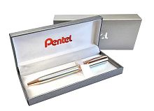 Ручка подар.шар. Pentel B810PG-CEBSET синяя,0,8мм,подар.футляр