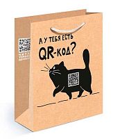 Пакет подар. (M) "QR кот" 15.11.01237