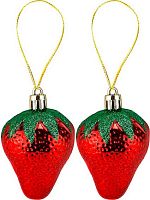 Набор ёлочных подвесок Миленд "Клубнички" НУ-2609 (2шт) 4*4*6см