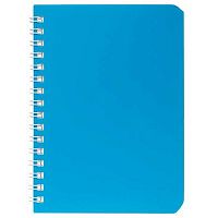 Записная книжка А6  80л. ХАТ спираль "SoloMatte-Небесная лазурь" перфор.,лам.софт-тач