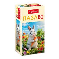 Пазлы   80 ХАТ А5 "Зайка на полянке" 37234 (096586)