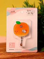 Крючок с липким краем АЛЕФ "Апельсин 886" 3399D-04 оранжевый,нагрузка 2кг