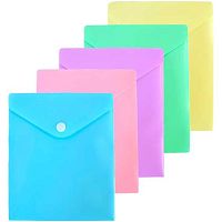 Папка-конверт на кнопке А6 deVENTE "Pastel" 3071344 непрозр.,асс.,180 мкм