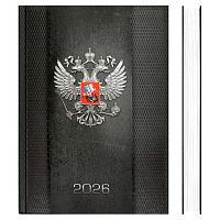 Ежедневник 2026г. А5 160л. ФЕНИКС тв.обл. "Герб" 71533 выб.уф-лак,мат.лам.,бел.бум.