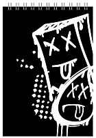 СБ Блокнот д/эскизов (скетчбук) А5-  40л. (верх. спираль) "Street Monsters" б/линовки,100г/м2 140*20