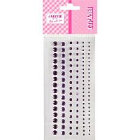 Стразы декор. самокл. deVENTE 8002587 фиолетовые,акрил.,2,3,5мм,116шт