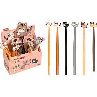 Ручка масл. шар. deVENTE "Running Cats" 5073446 синяя,0,7мм,ультраглад.письмо,декор.эл.,корп.асс.