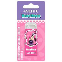 Коррект. лента deVENTE 5мм* 6м "NicoNico:-)" 4062328 розов.непрозр.корп.,фрон.апплик.,карт.блист.