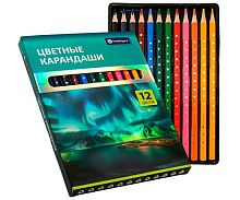 Карандаши 12цв. INTELLIGENT DN-7903 трёхгр.,заточ.,к/к
