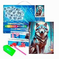 Мозаика алмазная ПГС "Волк" 20*30см JS50647 полн.выкл.,подрамник
