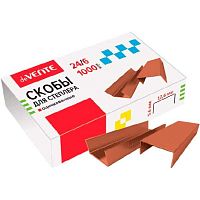 Скобы №24/6 deVENTE 1000шт. 4141000 омеднённые,к/к