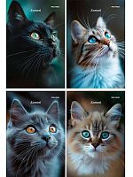 Блокнот А6  24л. Проф-Пресс "Фото котов-3" Б24-4695 цв.мел.обл.,бл.-офс.,асс.