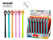 Ручка детск. шар. MAZARI "Зубастик" M-15620-70 синяя,пулевидн.,0,7мм,пластик.корп.,асс.