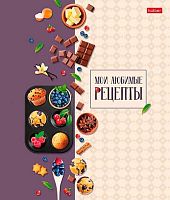 Книга для записи кулинарных рецептов ХАТ А4 80л спираль "Кулинарные наслаждения" 34458 4цв.разд.,тв.