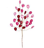 Ветка декоративная "Сказочные переливы" 916-1927 розовый/рубин,23см