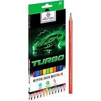 Карандаши 12цв. ATTOMEX "Turbo" 5022542 шестигр.,М,диаметр гриф.2,65мм,к/к
