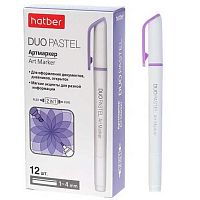 Маркер текст. ХАТ "Duo Pastel Крокус" 088704 сиреневый,двухстор.,1мм/4мм