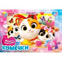 Пазлы   80 Умные игры "Мамы и малыши: Кошечки" 4630395070348