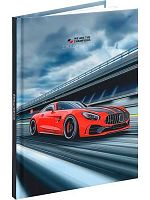 Ежедневник н/д А5  80л. Проф-Пресс тв.обл. "Красный с чёрным автомобиль" 80-6757 цв.мел.обл.