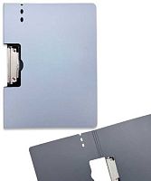 Папка-клипборд А4 INTELLIGENT DL-242 серо-голуб./чёрн.,PVC,зажим сбоку,с доп.створ.,2500мкм