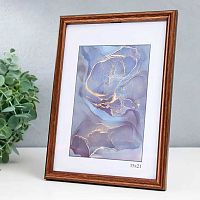 Фоторамка пластик 15*21см Радуга бронза с ножкой,ширина багета-12мм