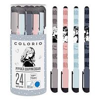 Ручка шар. КанцБиз "Colorio" COLB-US6-125-PVC24 синяя,0,5мм,кругл.корп.,Soft Touch,асс.