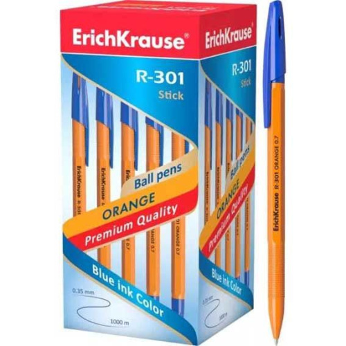 Ручка шар. EK R-301 Orange Stick 43194 синяя,0,7мм