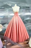 Свеча "Бальное платье" 114-695 розовый 6*8см