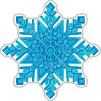 0.7-66-5234 Украшение на скотче "Снежинка" (блёстки) (10шт) (МО)