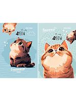 Блокнот А7  48л. Проф-Пресс "Кот-пушистик-1" Б48-4709 склейка,цв.мел..обл.,блок-офсет