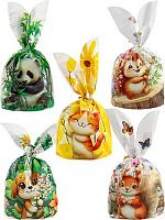 Пакет подар. Миленд 13,5*22см "Забавные зверята" ППК-7658 с завязками