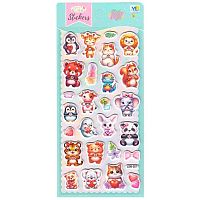 Наклейка декор. зефирная 10*23 "Зверюшки 2" Р22072-5 Ткн1004-2