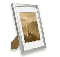 Фоторамка пластик 21*30см Формат мат.серебро с ножкой