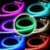 Гирлянда д/дома Лента светодиод. 5м*10мм,207л.,LED,самокл.,пульт,7цв. 542-355