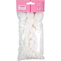 Набор д/творчества deVENTE "Помпоны" 8000561 белые,15-40мм,100шт.