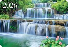 Календарь карм. 2026г. ЛИС "Водопады" КГ-26-302 уф-лак,64*93мм,карт.225г/м