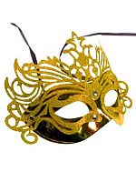 Маска карнавал. ФЕНИКС "Праздник в золоте" 87052 полипроп.,с лентой д/крепл.на голове,22*8,5*13,5см