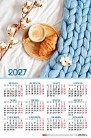 Календарь настенный листовой А3 2027г. ХАТ "Наслаждение" 36214 мел.карт.,190гр. 097007