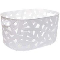Корзинка д/хранения "Бискотти" 654-0181 дымчатый белый,29,5*21*15,5см