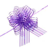 Бант д/оформления подарка "Сияние" 214-291 фиолетовый,5см,d-15см