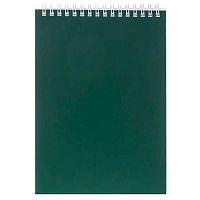 Блокнот А5  60л. ХАТ спираль "SoloMatte-Малахит" клетка,мел.карт.,лам.софт-тач