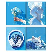 Тетрадь 48л. (клетка) BG "Лето" 64165 блёстки