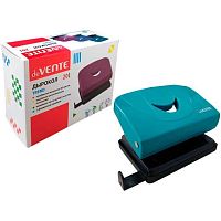 Дырокол  20л. deVENTE "Trend" 4020506 пластик,с линейкой,изумрудно-бирюзовый,к/к