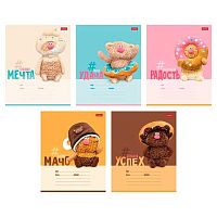 Тетрадь 18л. (линейка) ХАТ "Кофейные коты" скругл.углы,асс.