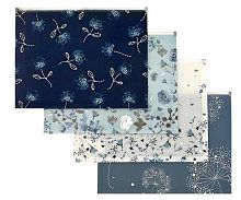 Папка на молнии А4 INTELLIGENT "Цветы" DM-146 пластик,матовая,блёстки,асс.