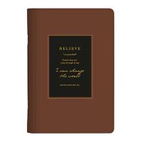 Тетрадь 40л. (клетка) Be Smart "Believe. Коричневая рамка" N4782 микротекст.,лам.,фольга (150*210мм)